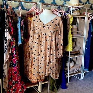 Tan animal print tunic/dress